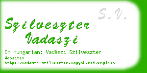 szilveszter vadaszi business card