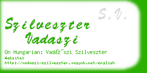 szilveszter vadaszi business card